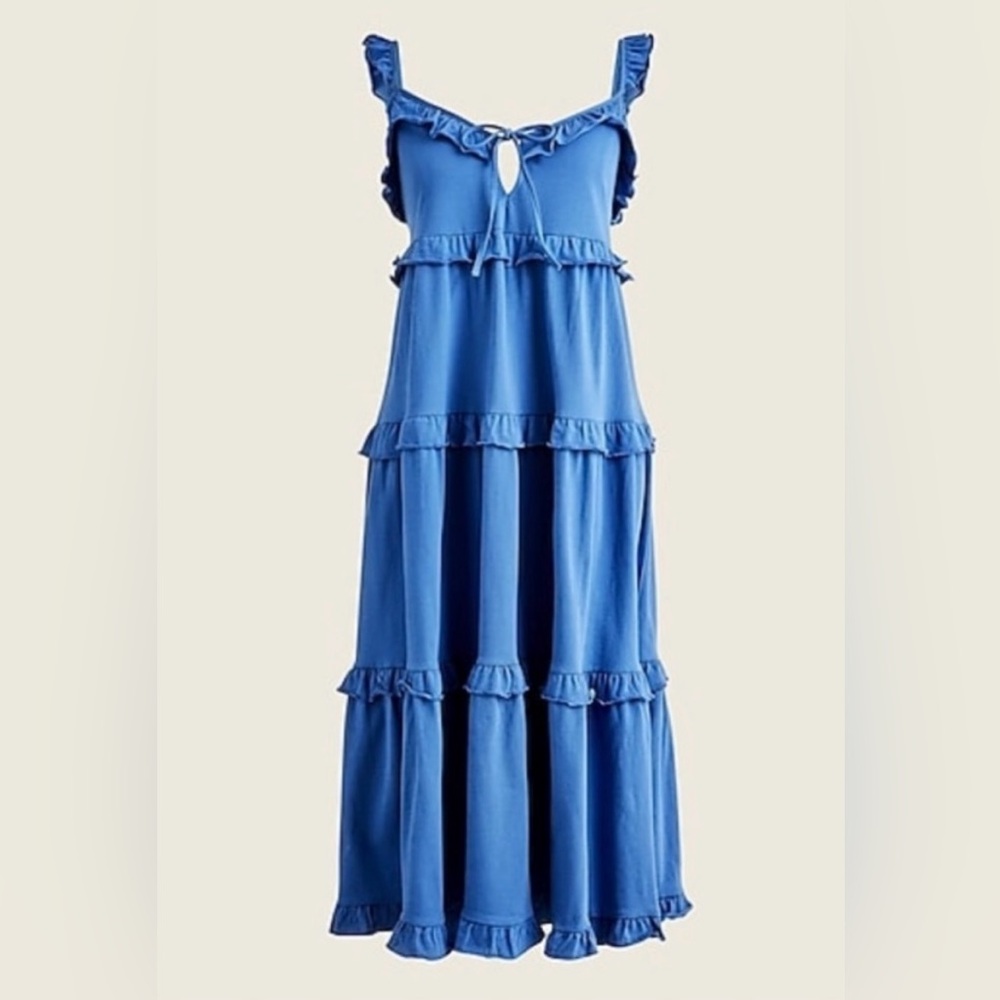 BRAND NEW with Tags J. Crew Tiered Knit Keyhole Maxi Dress